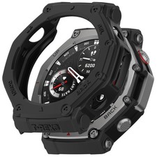 Compatible with Amazfit T-Rex 3 Case, Scratch-Resistance TPU Military Black