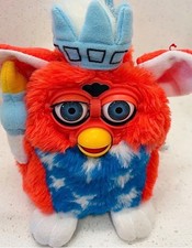 Furby 1999 Statue of Liberty Red Patriotic Tiger Electronics Tested Works 70-893