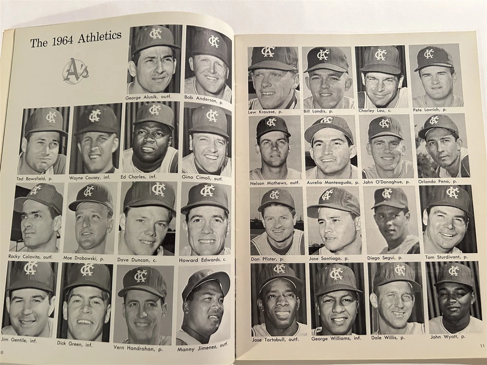 1964 KANSAS CITY Athletics A's Yearbook TONY LaRUSSA Rocky COLAVITO Ed CHARLES - Image 2 of 4