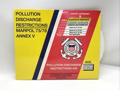 US Coast Guard Pollution Discharge Restrictions MARPOL 73/78 Annex V MW (9-92)