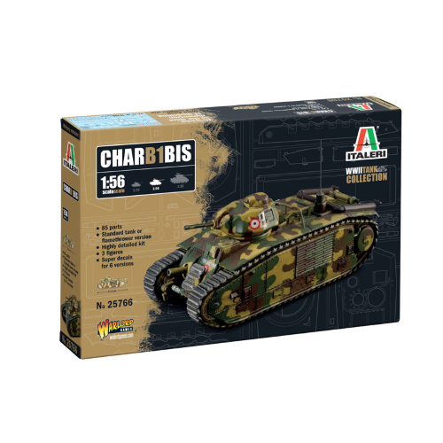 Char B1 Bis Kit 1:56 Italeri Kit Mezzi Militari -D- Neues Modell-image