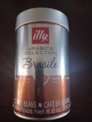 Sealed Illy ARABICA SELECTION Brasile Coffee Beans 8.8 oz - Caramel Notes
