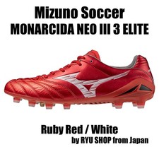Mizuno Soccer Cleats MONARCIDA NEO III 3 ELITE P1GA252060 Ruby Red / White