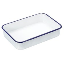 F&uuml;r Butcher Tray Palette 23,9x16x5 cm dreifach emailliertes rechteckiges Tablett