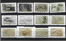 Serie complète 2015 Le toucher oblitérés 12 timbres n° 1084 à 1095