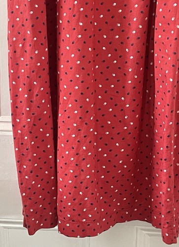 Ines de la Fressange Uniqlo Womens Red Floral Linen Blend Maxi Dress L UK 14 NEW - Picture 8 of 14