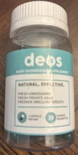 Deos™ Body Deodorizing Supplement 30 Capsules (3) Packs New