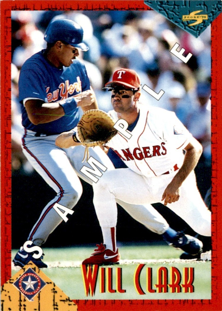 1994 Score Rookie & Traded Sample Will Clark Texas Rangers #RT1
