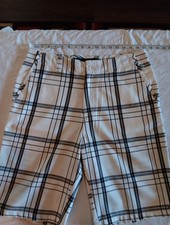O'NEILL Norwood Shorts Men's Size 34 White  Black Plaid