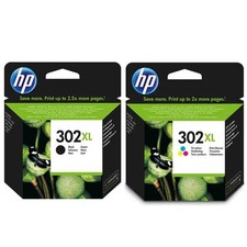 Genuine HP 302XL Black and Tri Colour Twin Pack Ink Cartridges