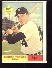 1961 Topps Baseball Card HIGH #544 George Thomas Rookie EXMT MC. rookie card picture