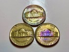 🌈 Lot of 3 RAINBOW TONED Jefferson Nickels 1965/1966/1967 Combined Shipping! — photo 2