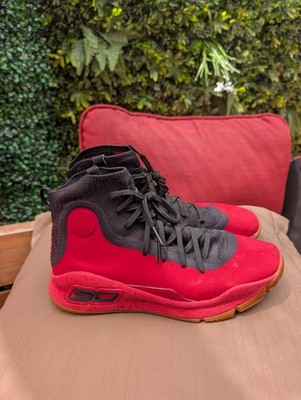 Under Armour Curry 4 Red Rogue Black Gum 1298306-603 youth Size 7