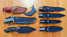 HUGE Set of 8 Gil Hibben Collectible Knives with Sheaths - Signed!