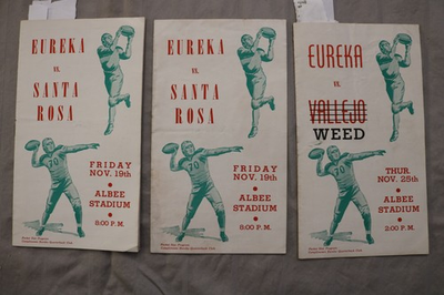 #ad #ad 1943 EUREKA HIGH SCHOOL FOOTBALL PROGRAMS LOT OF 3 K 3445 $60.00