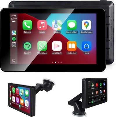 7 Zoll IPS Touchscreen CarPlay Display mit Bluetooth Handsfree für Auto