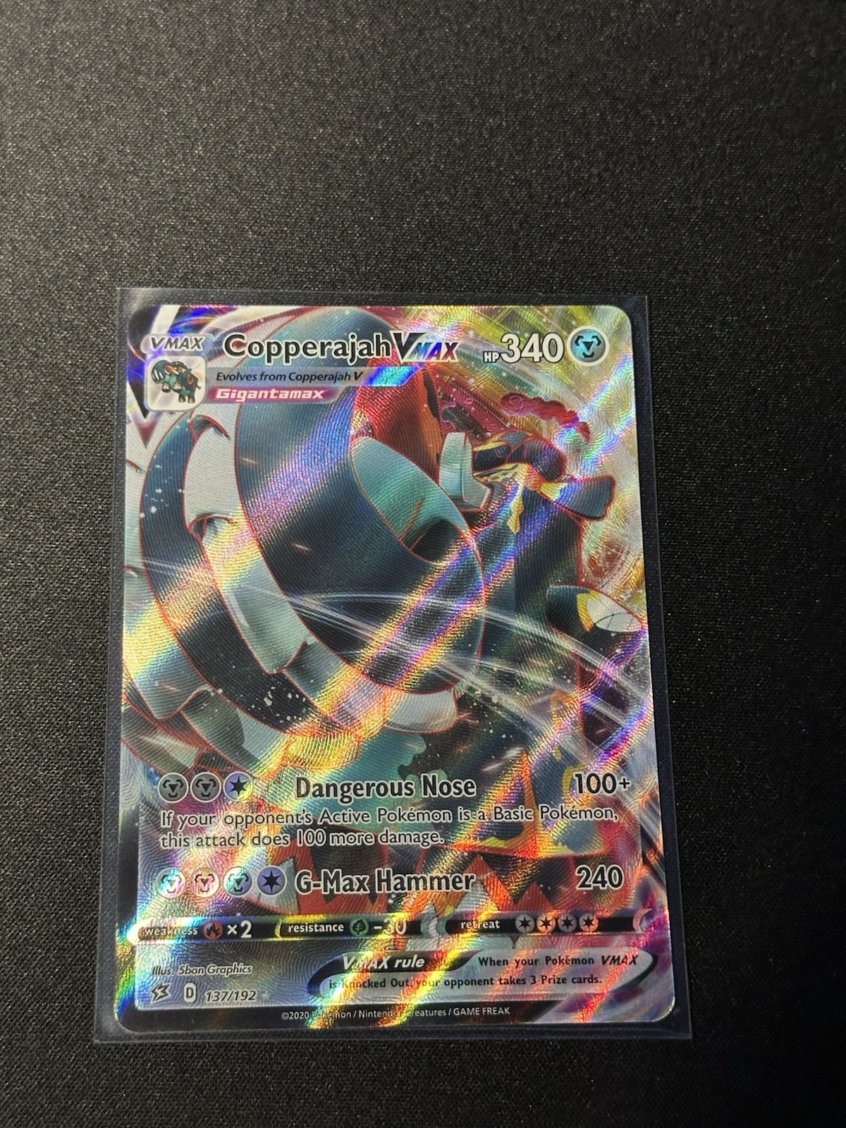 NEAR MINT Copperajah VMAX Holo Ultra Rare SWSH02: Rebel Clash Pokemon TCG