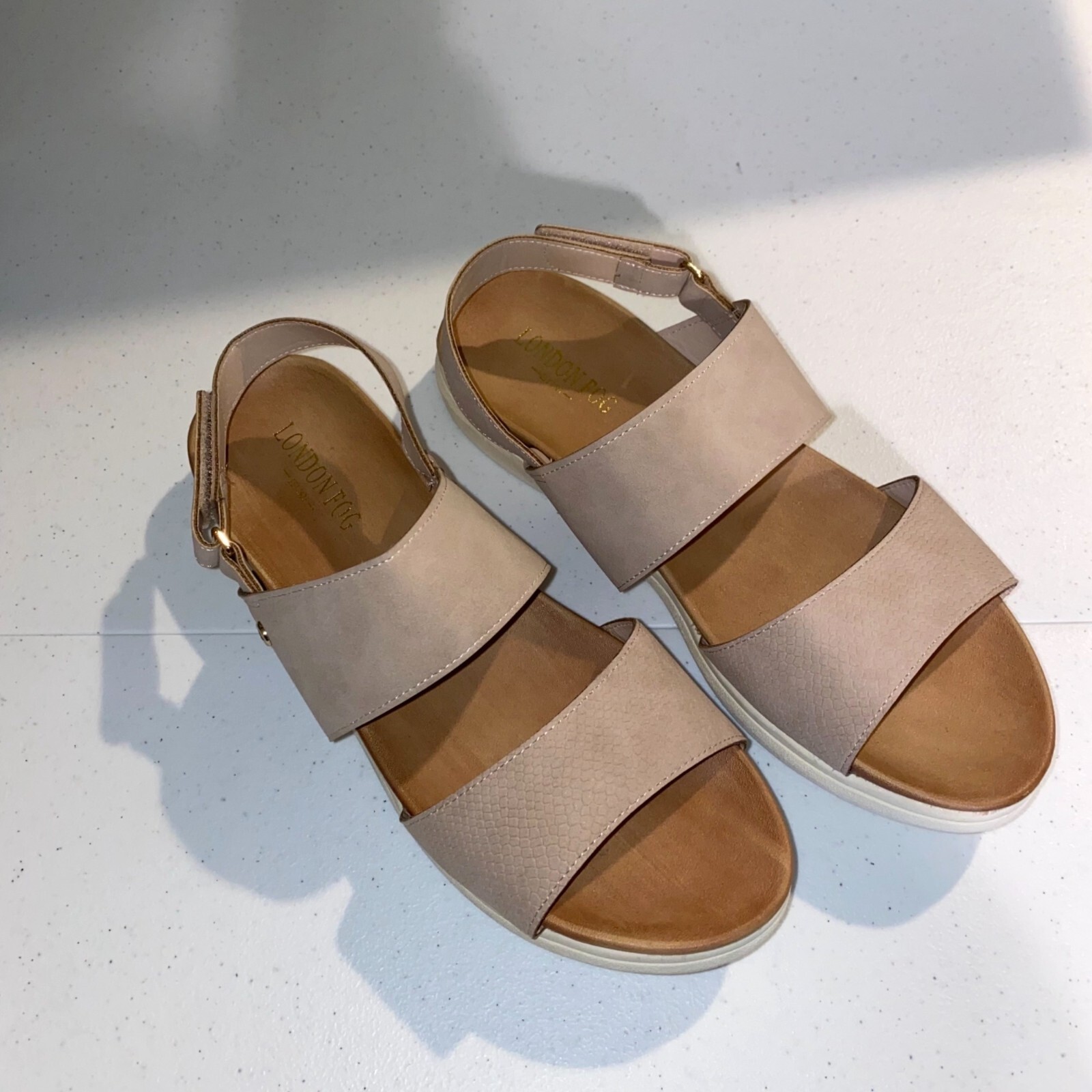 APL London Fog sandali bassi donna casual con cinturino regolabile misura 9 5M punta aperta