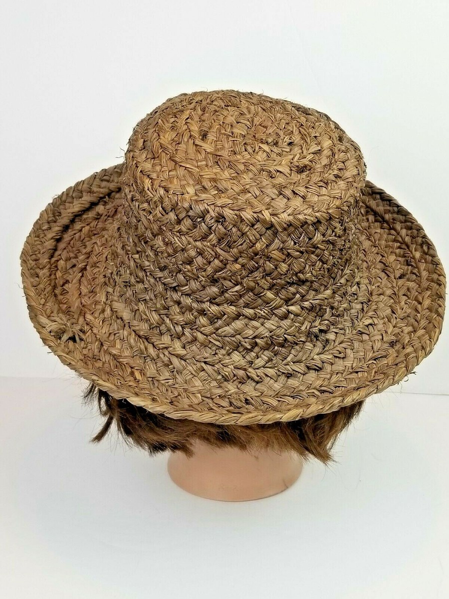 帽子 HELEN KAMINSKI cacao Vintage HELEN KAMINSKI 100% Raffia Handmade Chocolate Hat