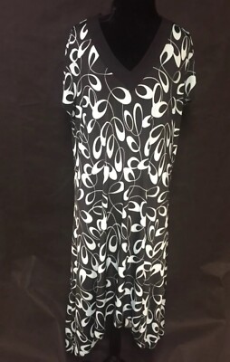 MKM Designs Women s Sheer Black Blue High Low Print Dress Size 3X