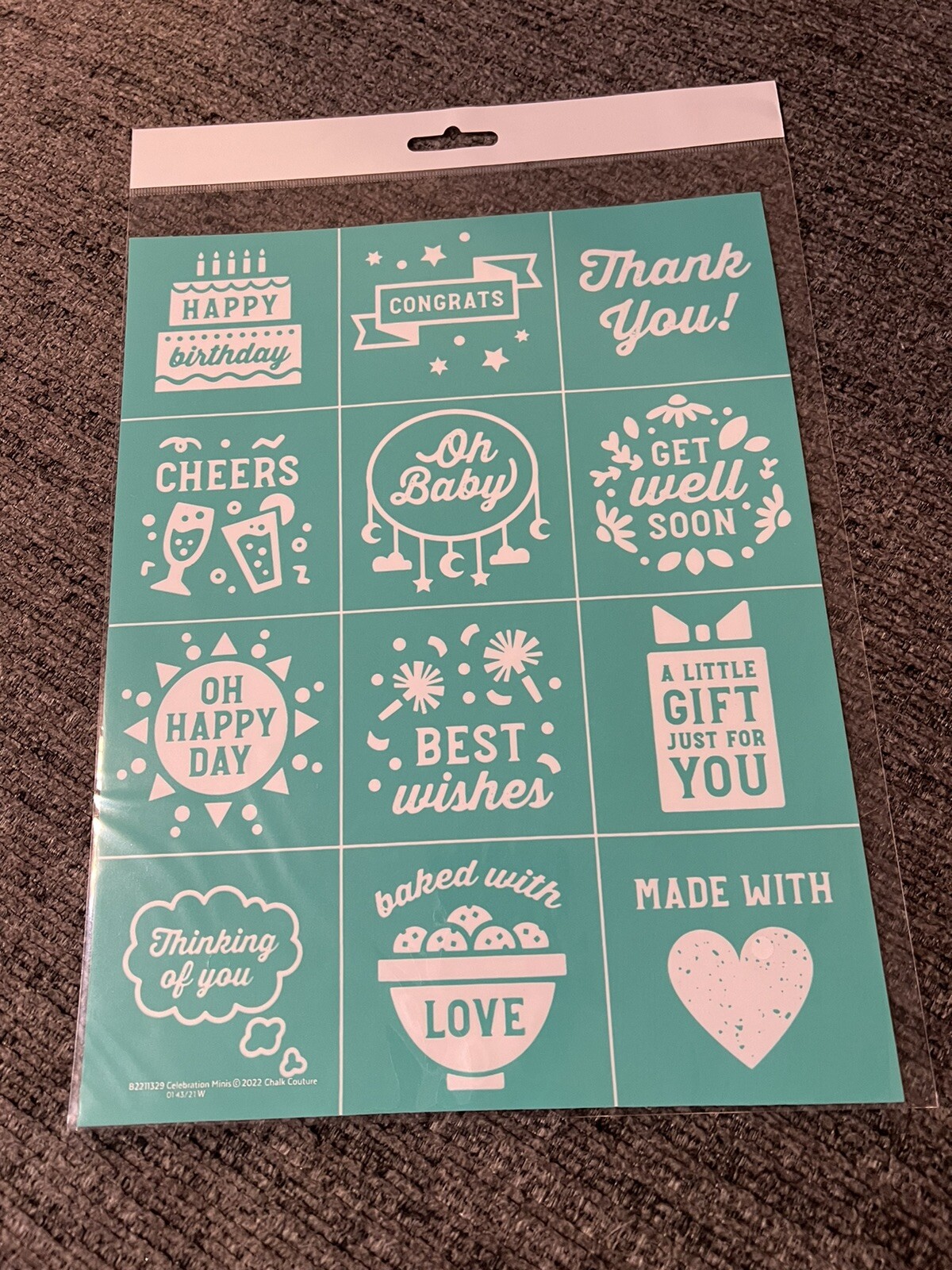 Chalk Couture Transfer Size B 8.5x11” New Celebration Minis eBay