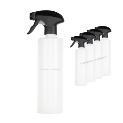 5 x 500ml HDPE mattierte Plastikflasche mit Trigger Spray Auto Reinigung Detailing