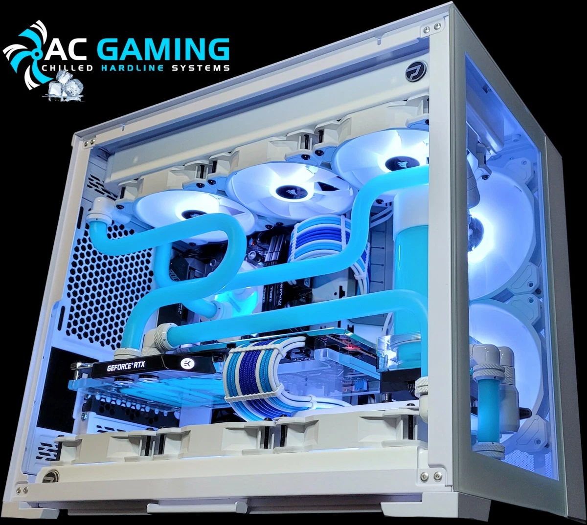 Custom Hardline Liquid Cooled Gaming PC Intel i9 11900K RTX 3080 1TB NVMe