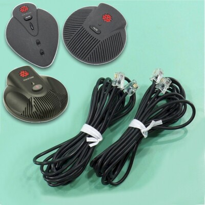 2X! Polycom/Avaya 2200-41220-002/2200-41220-003 Microphone Cables *5 FT*