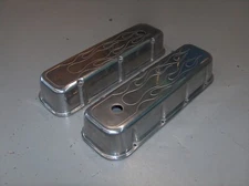 Spectre Flamed Polished Aluminum Billet Big Block Chevy 396 454 Valve Covers