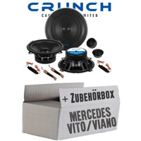 Crunch Lautsprecher FüR Mercedes Vito Viano W639 Front Heck 13Cm 2Wege Einbauset
