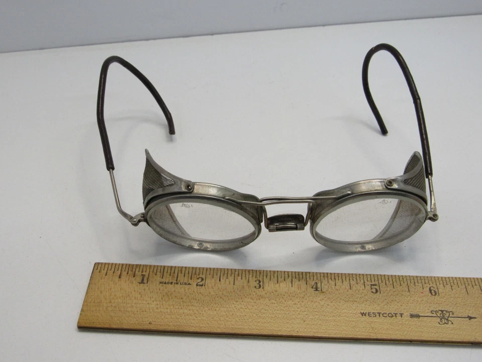 Gafas de seguridad AO ópticas americanas laterales de malla industriales protectores vintage GG-1 Foto 4 de 4