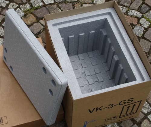 4x Styropor-Boxen mit Umverpackung