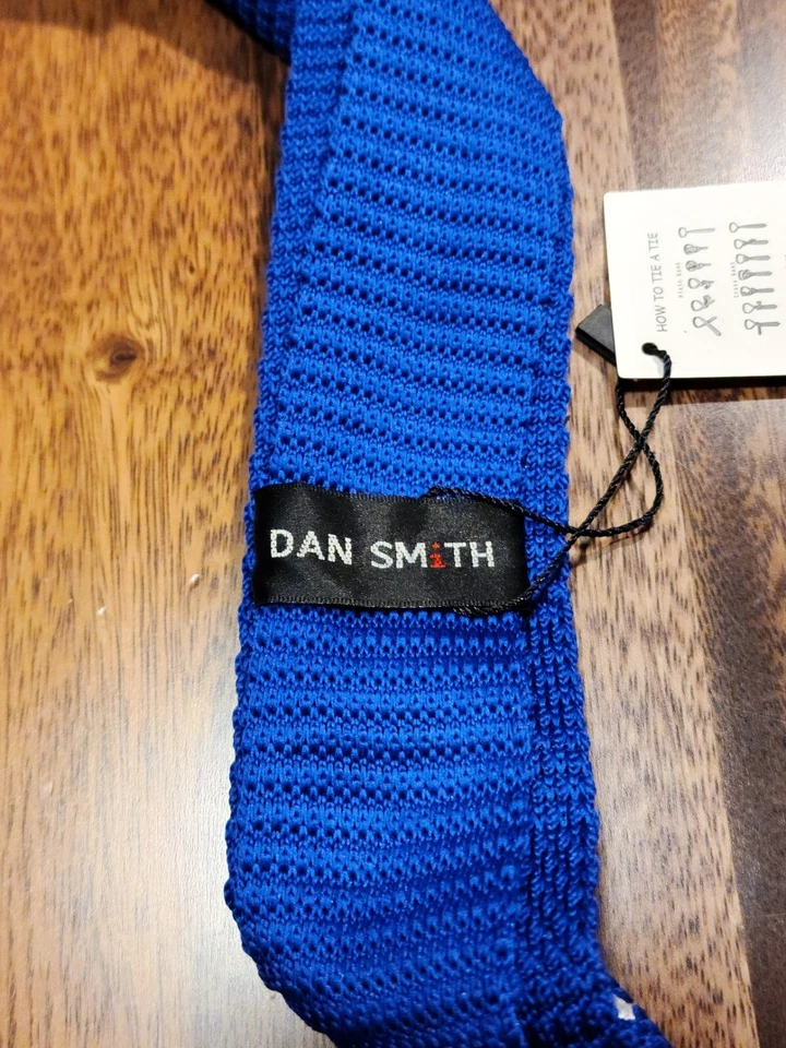 Corbata de lunares Dan Smith azul blanco combo nueva con etiquetas Foto 4 de 4