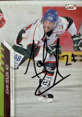 DEL 13/14 John Zeiler #212 Premium Augsburg   *signiert*