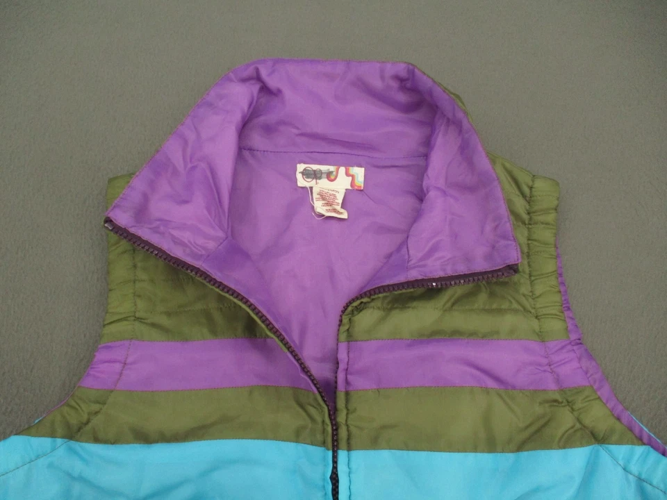 Chaleco Ocean Pacific Mujer Grande Multicolor Rayas Puffer Chaqueta Damas L 11/13 Foto 3 de 4