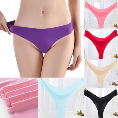 Women Ladies G-string Briefs Panties Seamless Thongs Lingerie Underwear Knickers