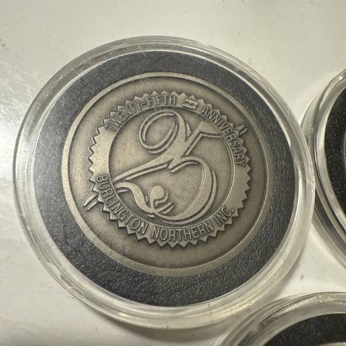 Burlington Northern 25th Anniversary Coin Train Transport Railway Lot 3 - Picture 8 of 8