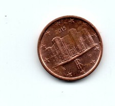 ITALY 1 Euro tiny ONE Cent EuroCent Coin  European 2015 (Vb)