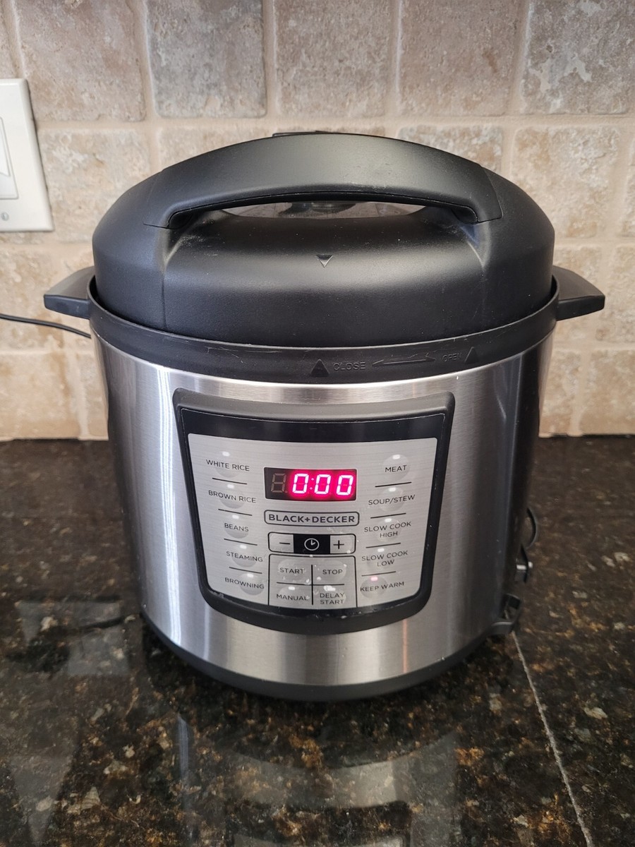 BLACK and DECKER Quart Pressure Cooker Stainless Steel Multi-Cooker PR100