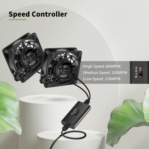 ZIWIJE Dual USB Cooling Fan 60mm with Speeds Control 5V Ball Bearing Mini USB... - Picture 3 of 6