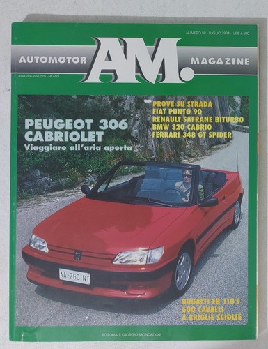 77085 AM Automotor Magazine n. 59 - 7/1994 - Peugeot 306 Cabriolet Pininfarina