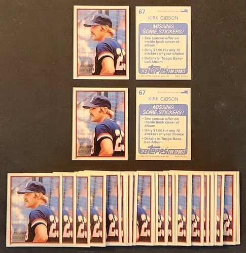 50-KIRK GIBSON 1983 TOPPS STICKERS # 67-BRAND NEW-INVESTMENT LOT-DETROIT TIGERS