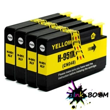 4 Yellow Ink Cartridge replace for HP 950XL 951XL OfficeJet 8600 8610 8620 251dw