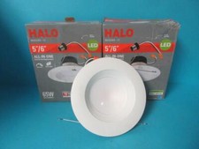 Brand New lot of 2 Halo 5"/6" Retrofit IC Rated White LED Recessed Light Fixture