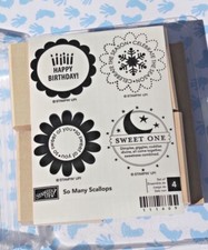So Many Scallops Stampin Up Scallop Punch Images Set of 4 NEW