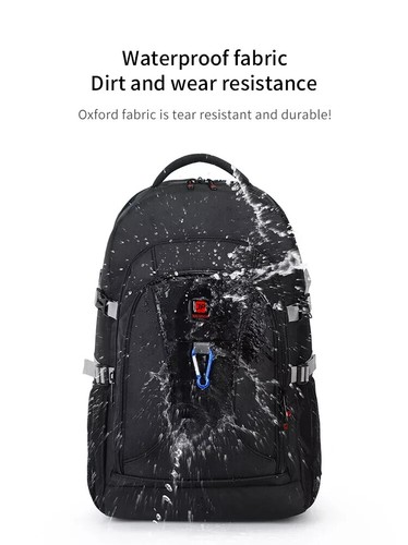 Mochila para portátil Mochila escolar Mochila de viaje con puerto de carga USB 15,6" - Imagen 5 de 12