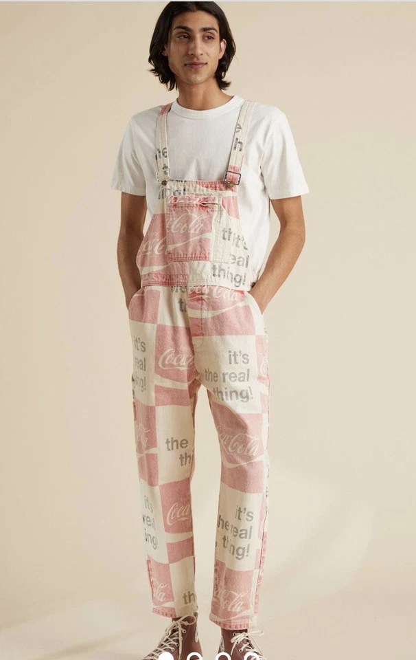 Mono a cuadros estampado Urban Outfitters Rolla Coca Cola rojo marfil XXS NUEVO CON ETIQUETAS Foto 2 de 4