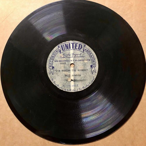 Bill Austin UNISSUED R&B ACETATE 78 One Who Broke My Heart Is Back In Town HEAR - Picture 5 of 5