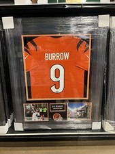 Joe Burrow Autographed Bengals Framed Jersey  Fanatics Certified
