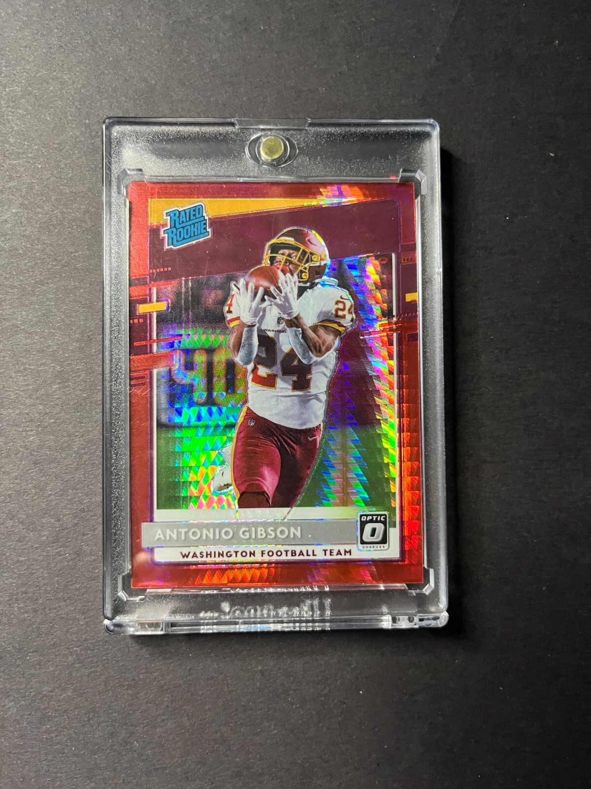 2020 Optic Antonio Gibson 185 Red Hyper Rated Rookie RC Washington Football Team